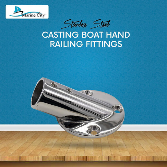 Marine City 30° Casting Boat Hand Railing Round Base – 316 Stainless Steel