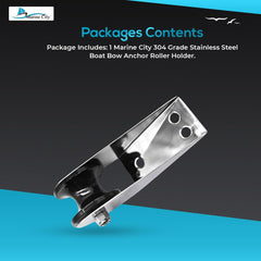 Marine City 304 Stainless Steel Anchor Roller Holder–6-1/2” Fairlead Bow Roller