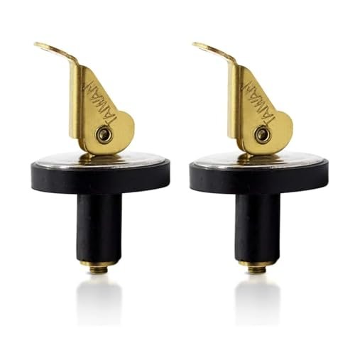 Marine City 3/8” Brass Snap Lock Baitwell Plugs – Drain Plug (Pack of 2)