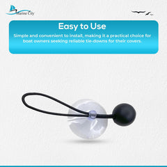 Marine City Bungee Cord Suction Cup Boat Cover Tie Downs – 2 Inches (4 Pcs)