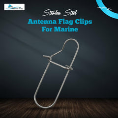 Marine City 304 Stainless Steel Antenna Flag Spring Clips – Rust-Proof (6 Pcs)