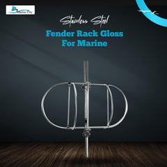 Marine City Marine Soporte doble para guardabarros de acero inoxidable (guardabarros de 9 pulgadas de diámetro)
