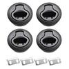 Marine City Nylon Round Hatch Flush Pull Stem Latch, 2-2/5”, Durable (Pack of 4)