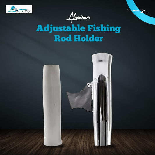 MARINE CITY Adjustable Fishing Rod Holder – Aluminum Flared Weld 10", 1-7/8"