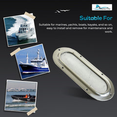 Marine City 316 Stainless Steel Oval Intake Vent Cover – 6-3/4” x 3-1/4”