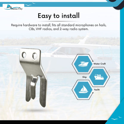 Clip para micrófono de acero inoxidable Marine City