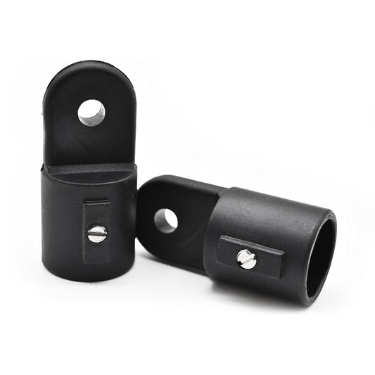 Marine City 2 piezas barco Bimini Top negro redondo nailon 7/8 pulgadas exterior ojo extremo