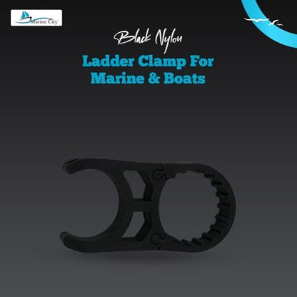 Marine City Black Nylon Ladder Clamp – Heavy-Duty Secure Mount for 1.5" Tube MARINE CITY