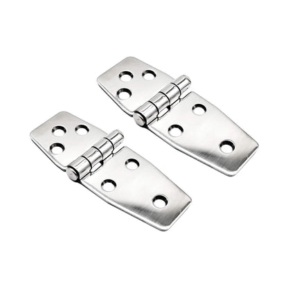 Marine City 6-Hole Short Sided Door Hinges 316 Stainless Steel Heavy-Duty (2 Pcs) Marine City
