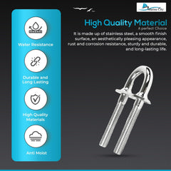 Marine City Fixed Welding Plate Bow Eye Tie Down U-Bolt – 304 Stainless Steel