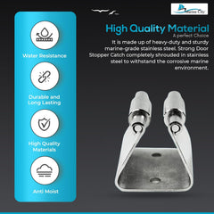 Marine City Tope de puerta de acero inoxidable y soporte para barco, RV (altura: 1-5/8