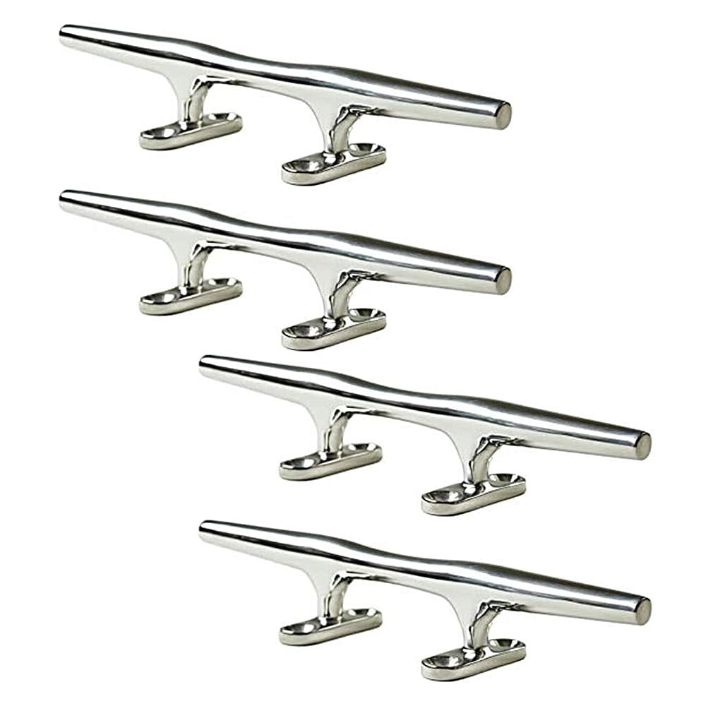 Marine City Dock Cleat – 12" 316 Stainless Steel Mooring Rope Tie Cleat (4 Pcs)