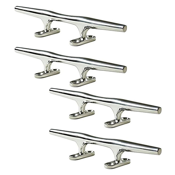 Marine City Dock Cleat – 12" 316 Stainless Steel Mooring Rope Tie Cleat (4 Pcs)