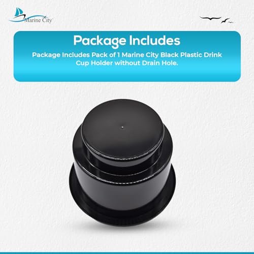 Marine City Plastic Drink Cup Holder Without Drain Hole – 3.5" Durable Holder