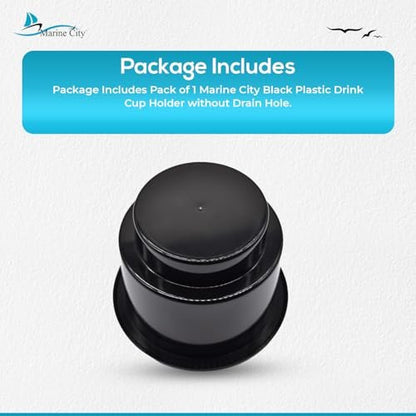 Marine City Plastic Drink Cup Holder Without Drain Hole – 3.5" Durable Holder