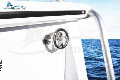 MARINE CITY Transom Mount Ski Tow Hook – 316 Stainless Steel, 3 inches Ring Marine City