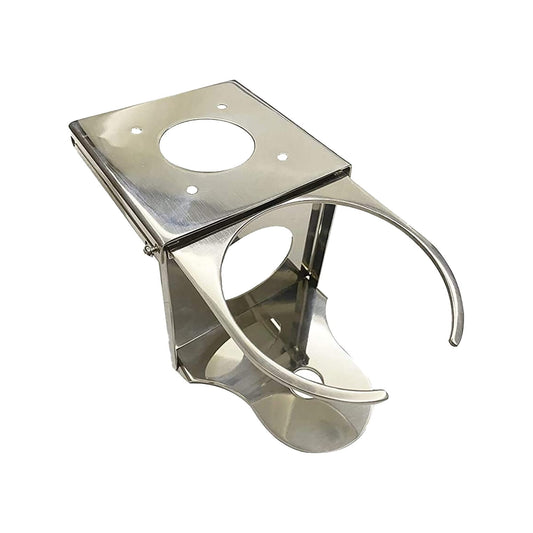 Marine City Adjustable Folding Drink Cup Holder, Stainless Steel, Hidden Pop Out