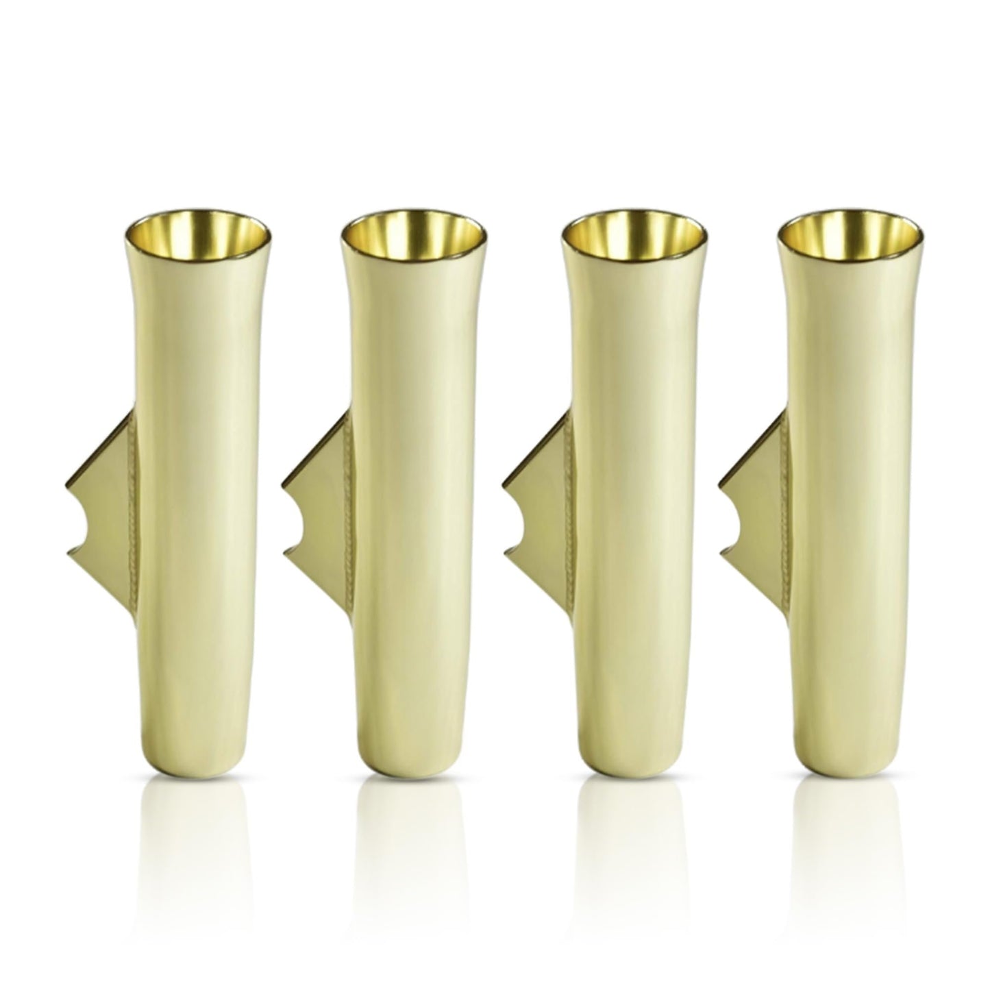 Marine City Gold Powder Coated Aluminum Flared Weld-On Fishing Rod Holder