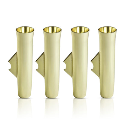 Marine City Gold Powder Coated Aluminum Flared Weld-On Fishing Rod Holder
