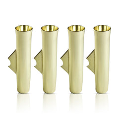 Marine City Gold Powder Coated Aluminum Flared Weld-On Fishing Rod Holder