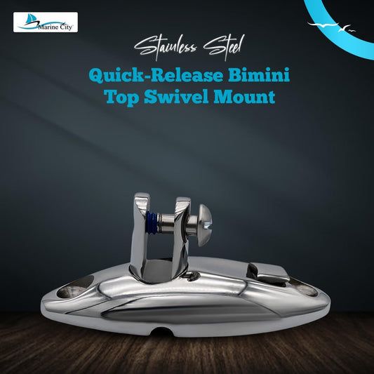 Marine City 360° Quick-Release Bimini Top Swivel Mount – 316 Stainless Steel MARINE CITY