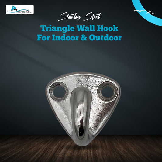 Marine City Triangle Wall Hook, Stainless Steel, 0.6” Corrosion-Resistant(4 Pcs) MARINE CITY