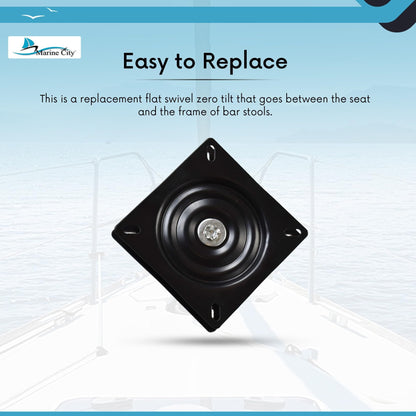 Marine City Universal Swivel Seat Base 7” Corrosion-Resistant, Smooth Rotation Marine City