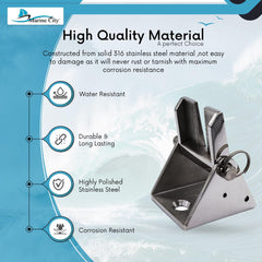 Marine City 316 Stainless Steel Anchor Chain Stopper - Fits 1/4