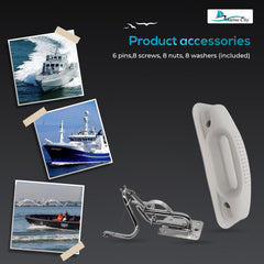 Paquete MARINE CITY Juego de pescantes de liberación rápida con almohadilla de mango blanca para botes inflables (1 par)