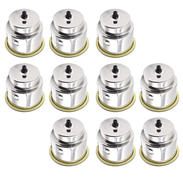 Marine City Stainless Steel Red LED Ring Cup Holder with Center Drain (10 Pcs)