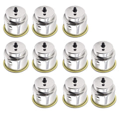 Marine City Stainless Steel Red LED Ring Cup Holder with Center Drain (10 Pcs)