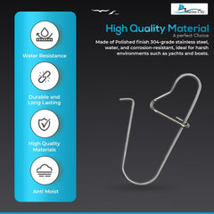 Marine City Clips para bandera de antena de acero inoxidable, accesorios para mástil de bandera para barcos marinos (2 por paquete)