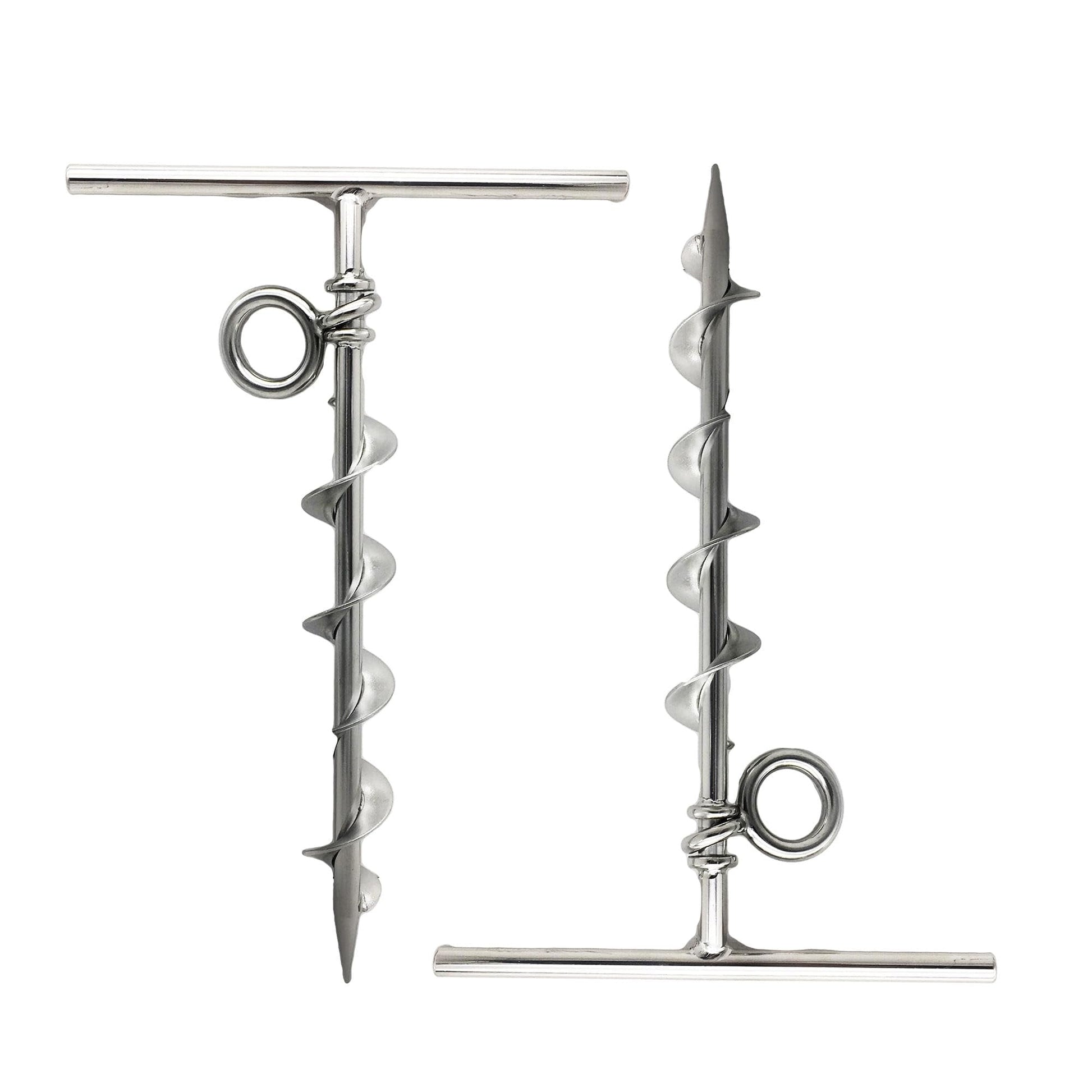 Marine City Spiral Ground Anchor with O-Ring – 304 Stainless Steel (Pack of 2) Marine City