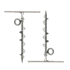 Marine City Spiral Ground Anchor with O-Ring – 304 Stainless Steel (Pack of 2)