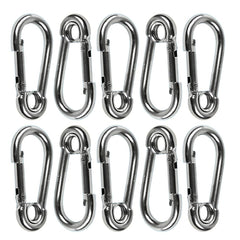Marine City Carabiner Clip Snap Hook with Ring – 2” 316 Stainless Steel (10 Pcs)
