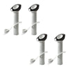 MARINE CITY White Nylon Flush Mount Rod Holder – UV Stabilized 30° (Pack of 4)