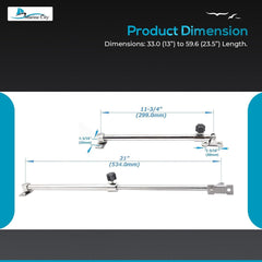 Marine City Stainless-Steel Telescoping Hatch Window Adjuster 13 Inch–23.5 Inch