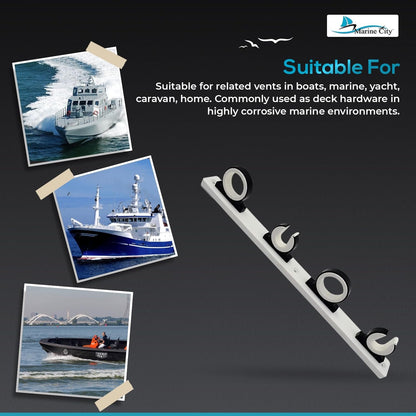 Marine City 4-Rod Reel Fishing Rod Storage Hanger Rack – Aluminum Marine City