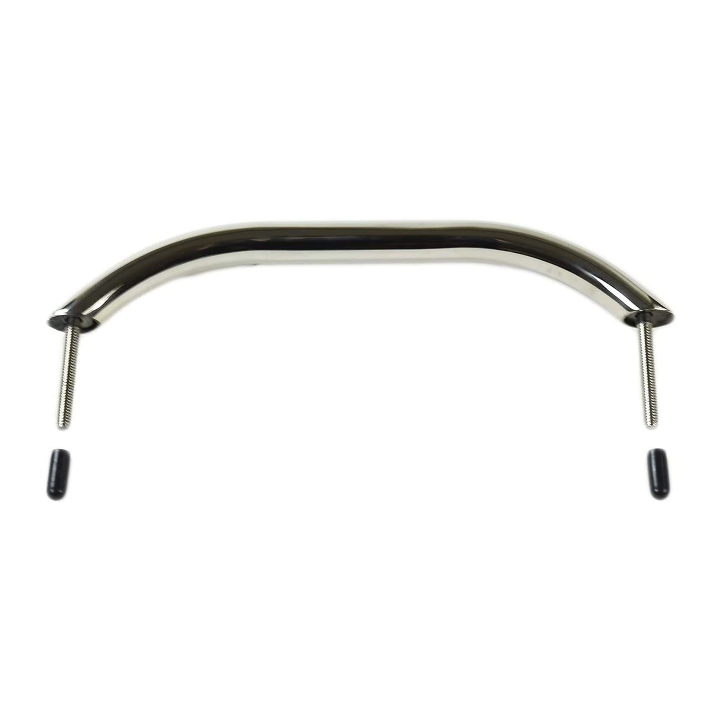 Marine City 11” Stainless Steel Oval Tube Boat Handrail with Flange & Studs