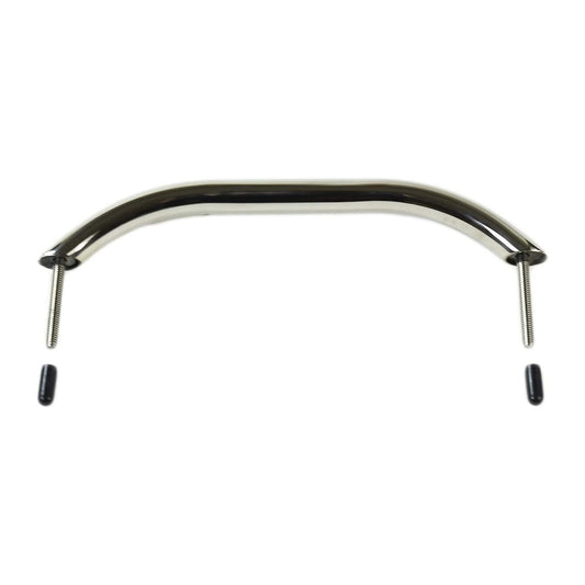 Marine City 11” Stainless Steel Oval Tube Boat Handrail with Flange & Studs