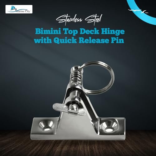 MARINE CITY 90° Bimini Top Hinge with Quick-Release Pin Stainless Steel (2 Pcs) MARINE CITY