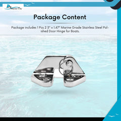 Marine City 316 Stainless Steel Hatch Hinge with Removable Pin – Rustproof