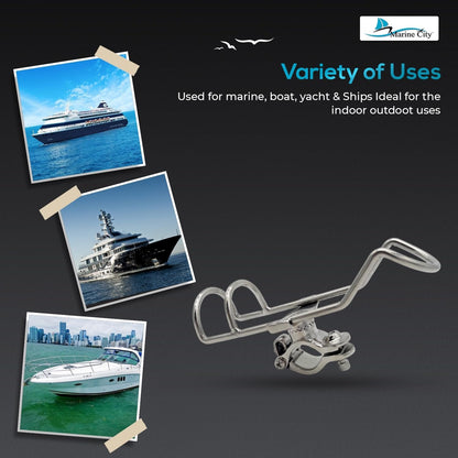 Marine City 304 Stainless Steel Fishing Rod Holder – Space-Saving Design MARINE CITY