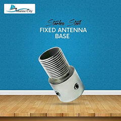 Marine City 1-Inch Tube Mount Antenna Base – 304 Stainless Steel for Boats