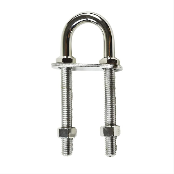 Marine City Stern Stock Bow Eye U-Bolt – 3/8” Stainless Steel, 4-1/2” Length