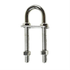Marine City Stern Stock Bow Eye U-Bolt – 3/8” Stainless Steel, 4-1/2” Length