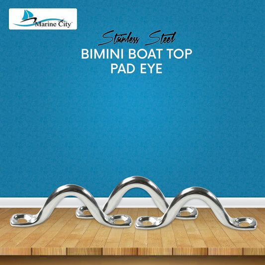 Marine City 304 Stainless Steel Bimini Boat Top Pad Eye – Sturdy & Durable Marine City Hardware