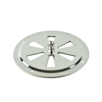 Marine City 4”Stainless Steel Round Butterfly Vent with Center Knob–Shutter Vent Marine City Hardware