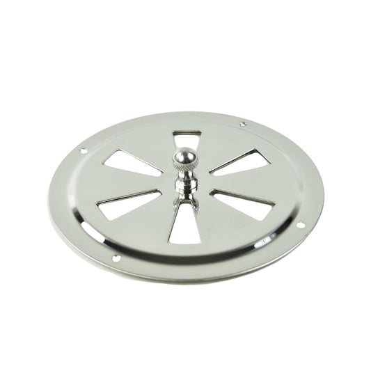 Marine City 4”Stainless Steel Round Butterfly Vent with Center Knob–Shutter Vent Marine City Hardware