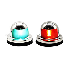 Marine City LED Navigation Lights – 316 Stainless Steel, Red & Green Pair